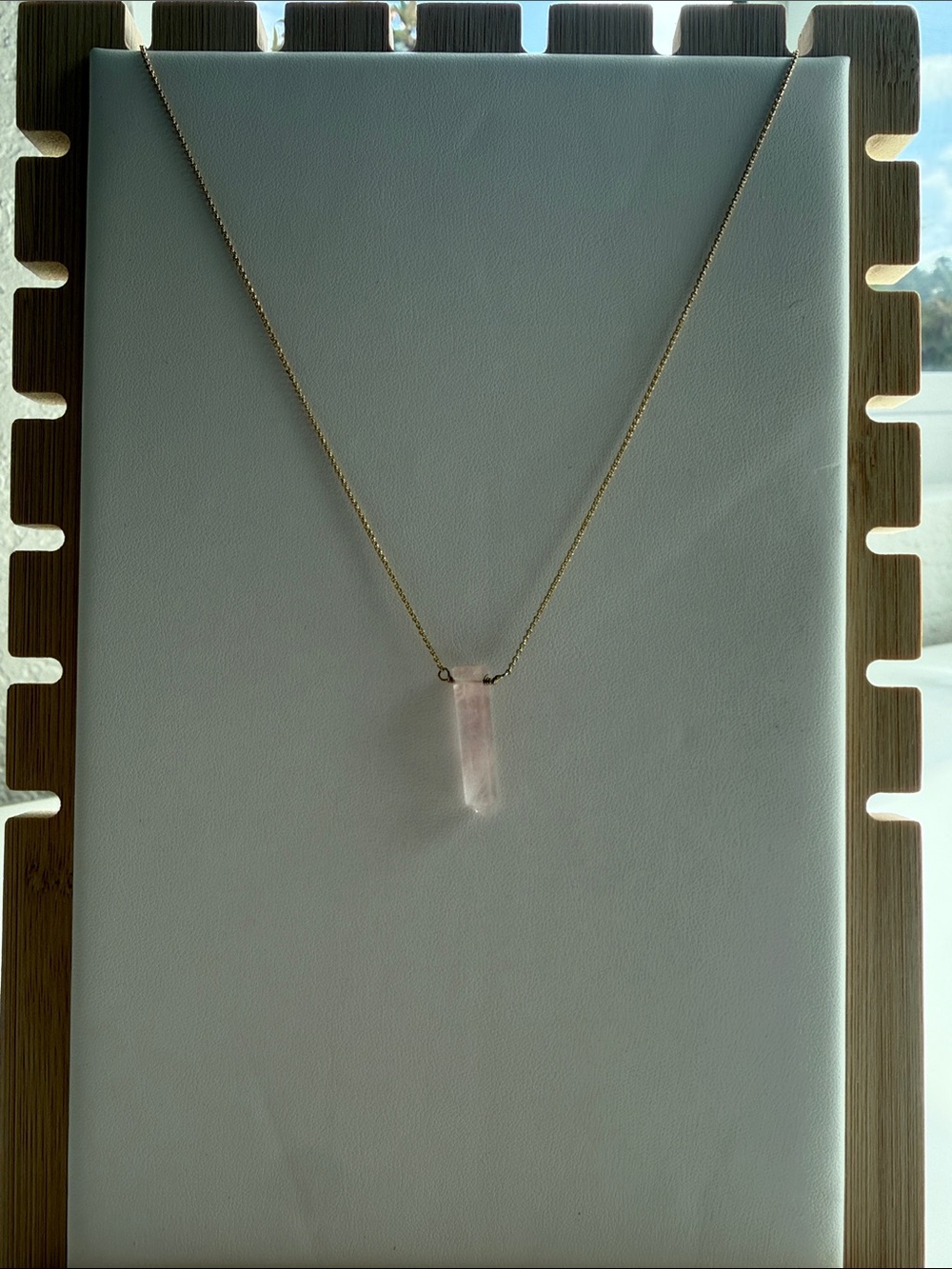 Rose Quartz Crystal Pendant by Luna Norte